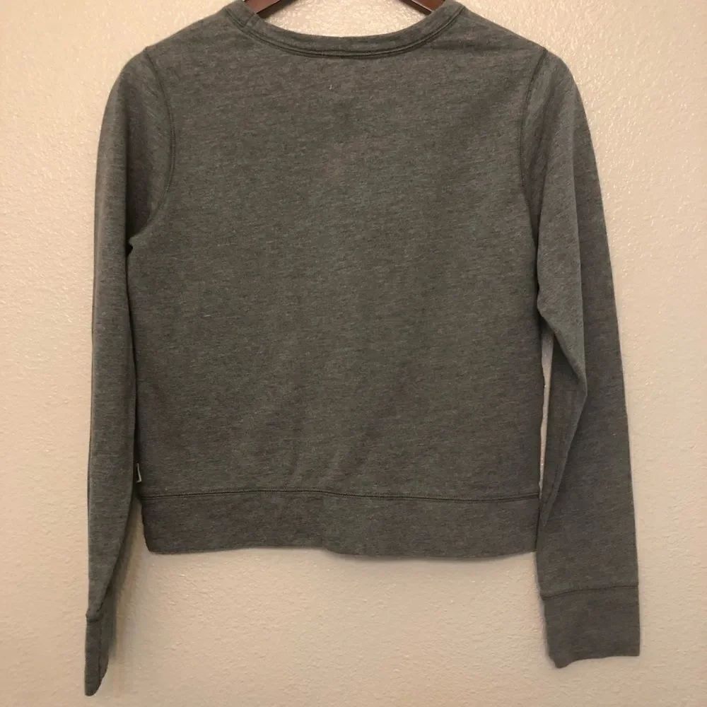 Toms Aztec Gray crewneck long sleeve cropped pullover Sweatshirt -M - Picture 9 of 9